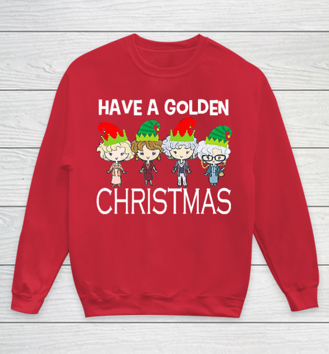 Golden Girls Lovers Gift T shirt Have A Golden Christmas Vintage Youth Sweatshirt 7