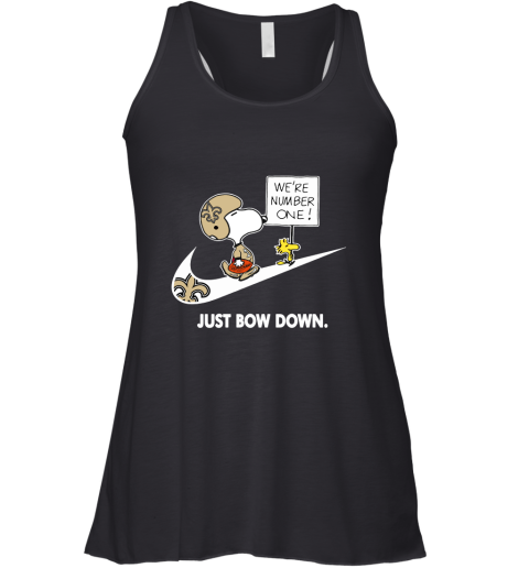 New Orleans Saints Are Number One – Just Bow Down Snoopy Racerback Tank