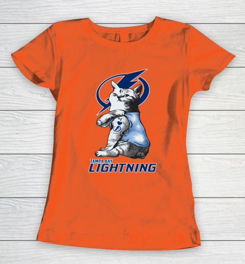 NHL My Cat Loves Tampa Bay Lightning Hockey Women's T-Shirt 3