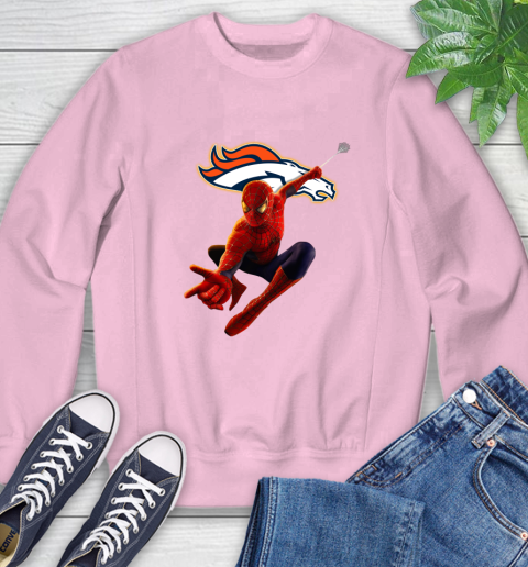 NFL Spider Man Avengers Endgame Football Denver Broncos Sweatshirt 9