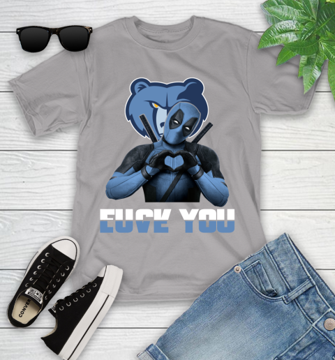 NBA Memphis Grizzlies Deadpool Love You Fuck You Basketball Sports Youth T-Shirt 4