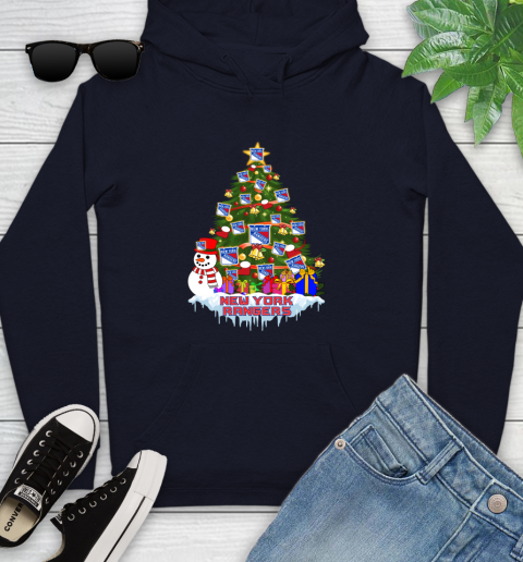 New York Rangers Merry Christmas NHL Hockey Sports Youth Hoodie 4