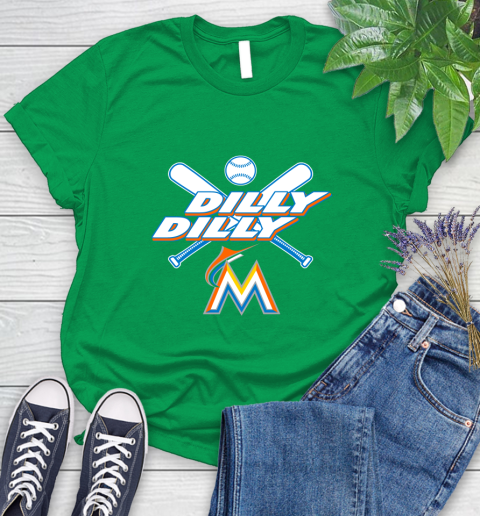 MLB Miami Marlins Dilly Dilly Baseball Sports Women's T-Shirt 6