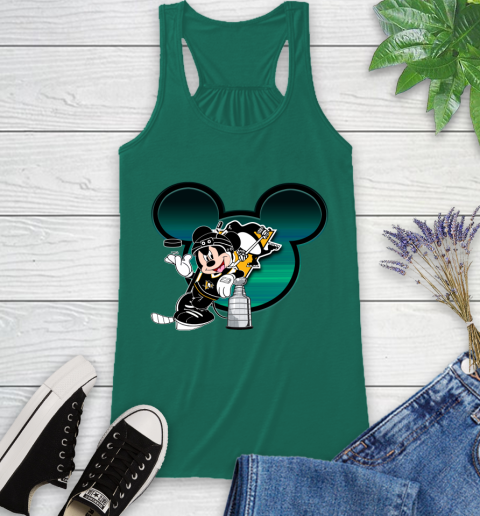 NHL Pittsburgh Penguins Stanley Cup Mickey Mouse Disney Hockey T Shirt Racerback Tank 7