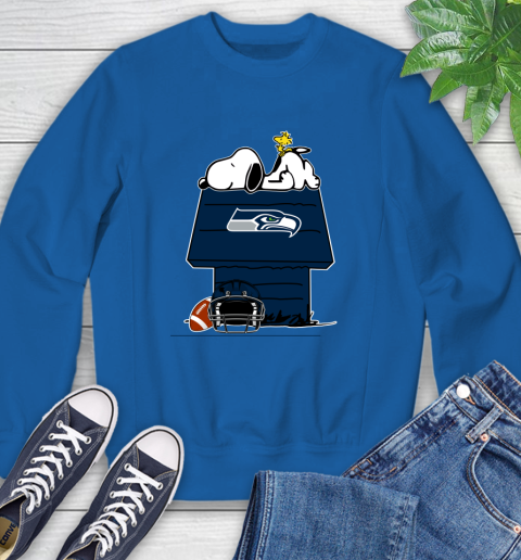 Seattle Seahawks NFL Football Snoopy Woodstock The Peanuts Movie Sweatshirt 8