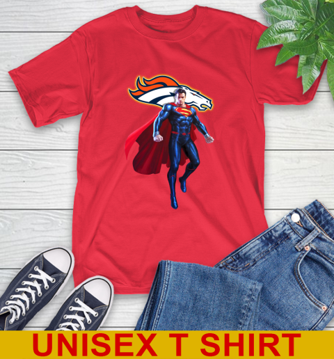 NFL Superman DC Sports Football Denver Broncos T-Shirt 10