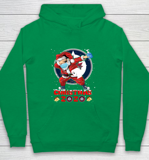 Winnipeg Jets Funny Santa Claus Dabbing Christmas 2020 NHL Youth Hoodie 4
