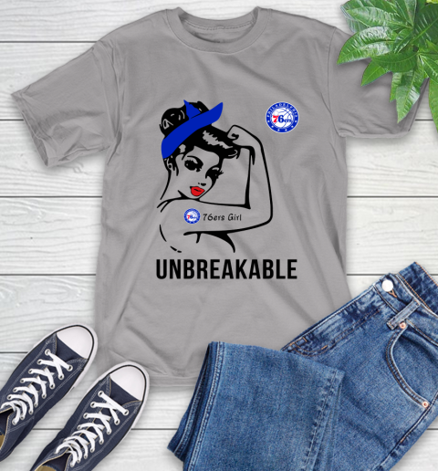 NBA Philadelphia 76ers Girl Unbreakable Basketball Sports T-Shirt 4