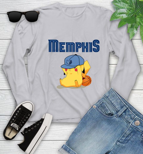 NBA Pikachu Basketball Sports Memphis Grizzlies Youth Long Sleeve 5