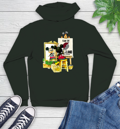 NBA Basketball Portland Trail Blazers Mickey Drawing Shirt 134