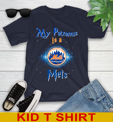 MLB Baseball Harry Potter My Patronus Is A New York Mets Youth T-Shirt 2