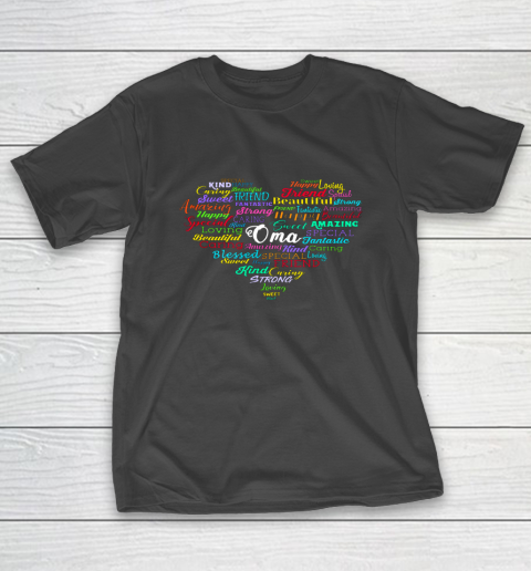 Womens Oma Shirt For Grandma Oma Gifts For Birthday Christmas T-Shirt