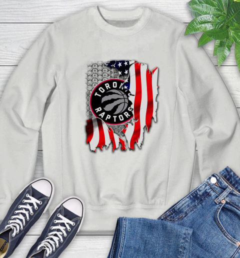 Toronto Raptors NBA Basketball American Flag Sweatshirt 5