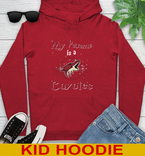 NHL Hockey Harry Potter My Patronus Is A Arizona Coyotes Youth Hoodie 11