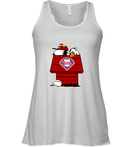 Philadelphia Phillies Snoopy And Woodstock Resting Together MLB Racerback Tank