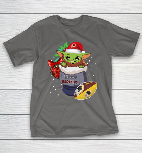 Washington Redskins Christmas Baby Yoda Star Wars Funny Happy NFL T-Shirt 9