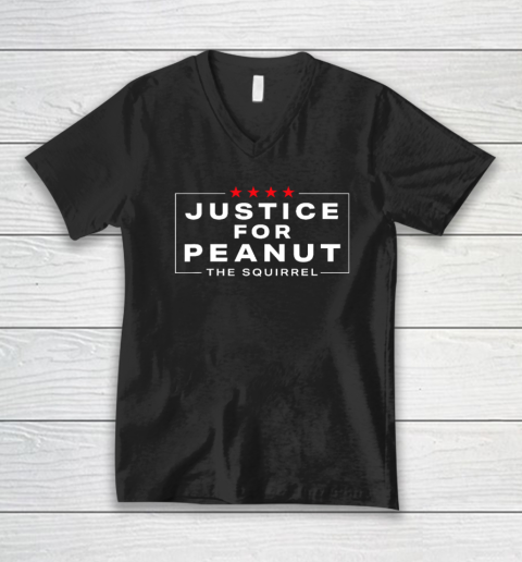Justice For Peanut The Squirrel Tee  Peanut Squirrel V-Neck T-Shirt