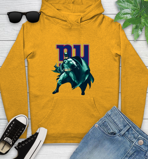 NFL Batman Football Sports New York Giants Youth Hoodie 3