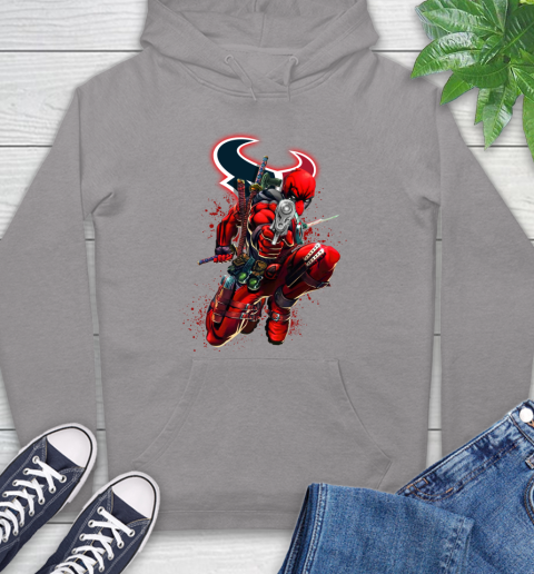 NFL Deadpool Marvel Comics Sports Football Houston Texans Hoodie 6