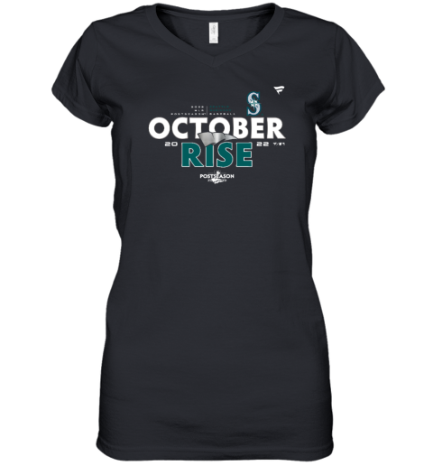 October Rise Mariners Women's V-Neck T-Shirt