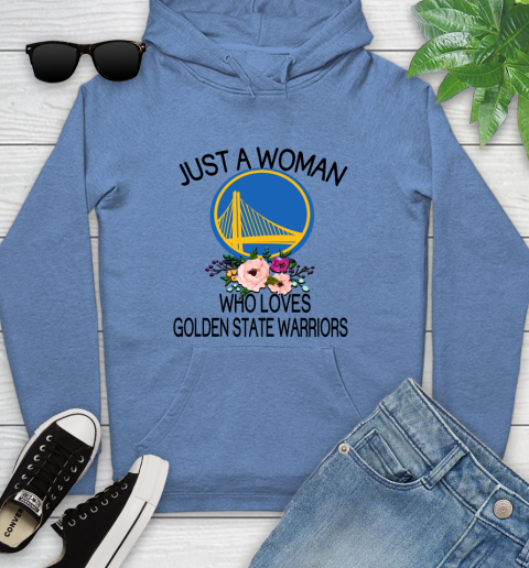 NBA Just A Woman Who Loves Golden State Warriors Basketball Sports Youth Hoodie 8