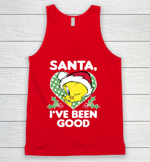 Looney Tunes Christmas Tweety Bird Santa I ve Been Good Tank Top 5