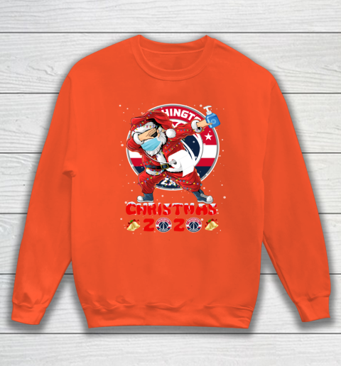 Washington Wizards Funny Santa Claus Dabbing Christmas 2020 NBA Sweatshirt 3