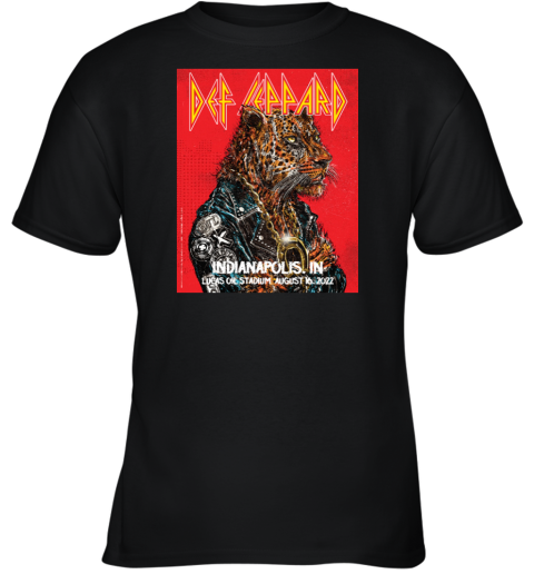 Def Leppard Indianapolis August 16, 2022 The Stadium Tour Youth T-Shirt