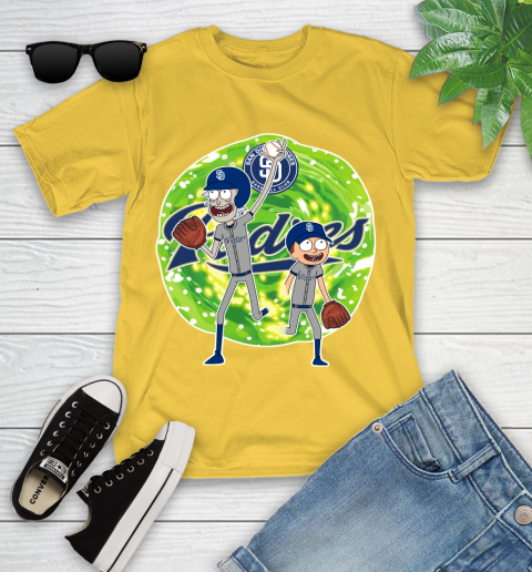 MLB San Diego Padres Rick And Morty Baseball Sports Youth T-Shirt 8