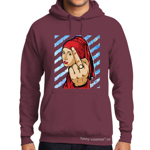 Air Jordan 1 OFF White Chicago Matching Sneaker Tshirt The girl With The Pearl Earing Middle Finger Red and White Jordan Tshirt