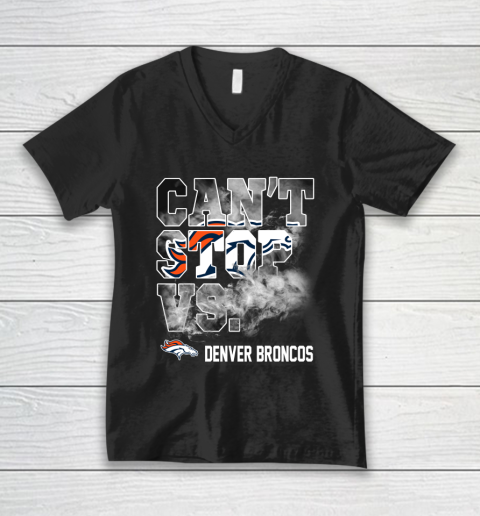 NFL Denver Broncos Can't Stop Vs V-Neck T-Shirt
