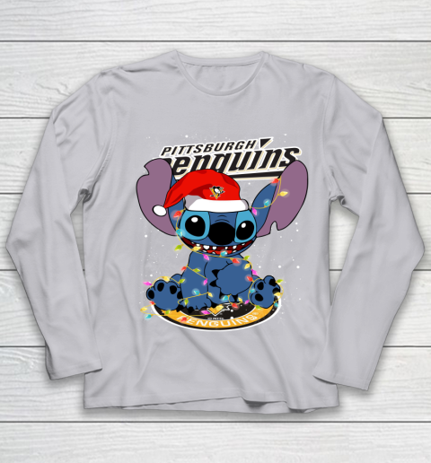Pittsburgh Penguins NHL Hockey noel stitch Christmas Youth Long Sleeve 3