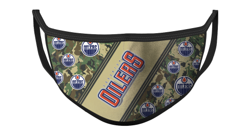 NHL Edmonton Oilers Hockey Military Camo Patterns For Fans Cool Face Masks Face Cover