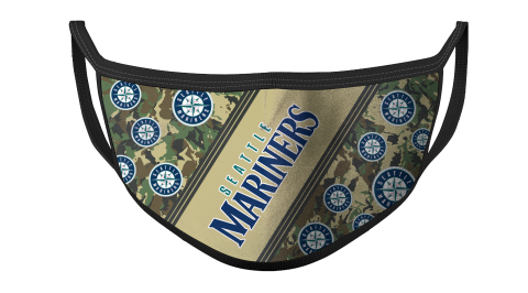 MLB Seattle Mariners Baseball Military Camo Patterns For Fans Cool Face Masks Face Cover