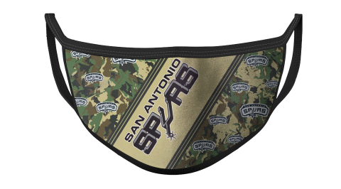 NBA San Antonio Spurs Basketball Military Camo Patterns For Fans Cool Face Masks Face Cover