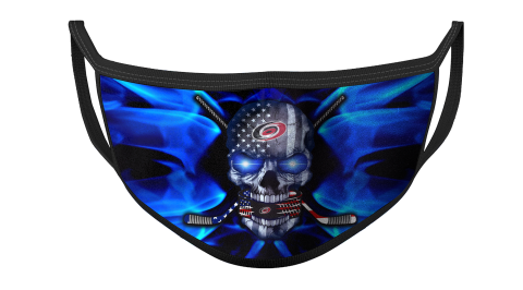 NHL Carolina Hurricanes Hockey American Flag Skull Face Masks Face Cover