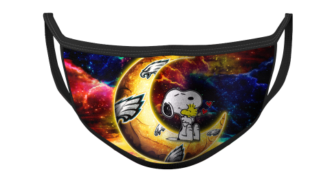 NFL Philadelphia Eagles Football Snoopy Moon Galaxy For Fans Cool Face Masks Face Cover