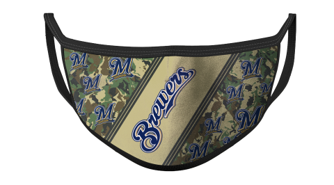 MLB Milwaukee Brewers Baseball Military Camo Patterns For Fans Cool Face Masks Face Cover