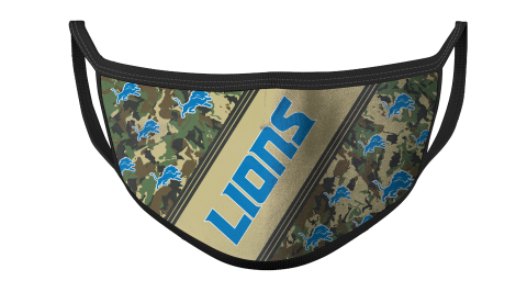 NFL Detroit Lions Football Military Camo Patterns For Fans Cool Face Masks Face Cover