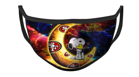 NFL San Francisco 49ers Football Snoopy Moon Galaxy For Fans Cool Face Masks Face Cover