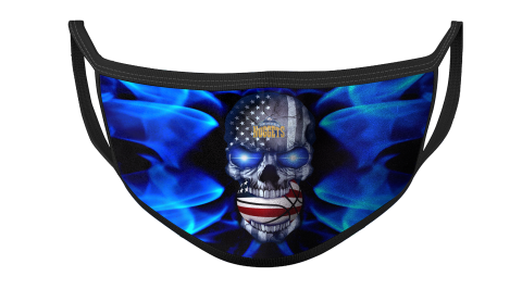 NBA Denver Nuggets Basketball American Flag Skull Face Masks Face Cover