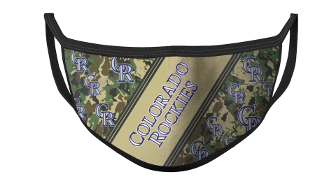 MLB Colorado Rockies Baseball Military Camo Patterns For Fans Cool Face Masks Face Cover