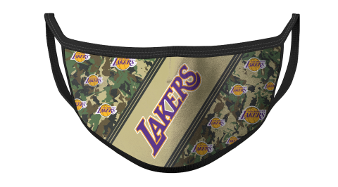 NBA Los Angeles Lakers Basketball Military Camo Patterns For Fans Cool Face Masks Face Cover