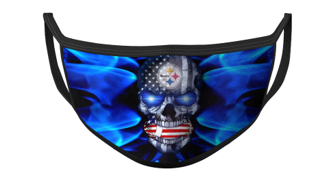 NFL Pittsburgh Steelers Football American Flag Skull Face Masks Face Cover