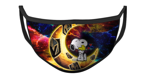 NHL Vegas Golden Knights Hockey Snoopy Moon Galaxy For Fans Cool Face Masks Face Cover