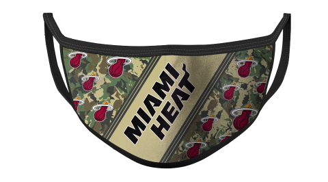 NBA Miami Heat Basketball Military Camo Patterns For Fans Cool Face Masks Face Cover