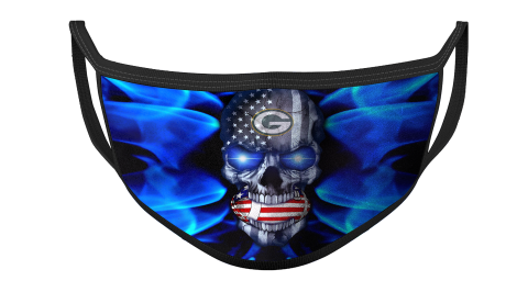 NFL Green Bay Packers Football American Flag Skull Face Masks Face Cover