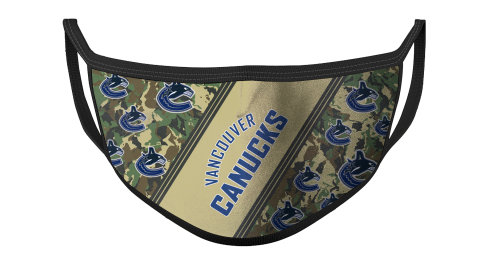 NHL Vancouver Canucks Hockey Military Camo Patterns For Fans Cool Face Masks Face Cover