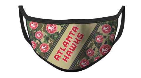 NBA Atlanta Hawks Basketball Military Camo Patterns For Fans Cool Face Masks Face Cover