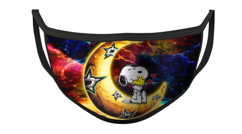 NHL Dallas Stars Hockey Snoopy Moon Galaxy For Fans Cool Face Masks Face Cover